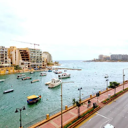 Bnbnova - Seafront 2br With Terrace Appartement San Ġiljan
